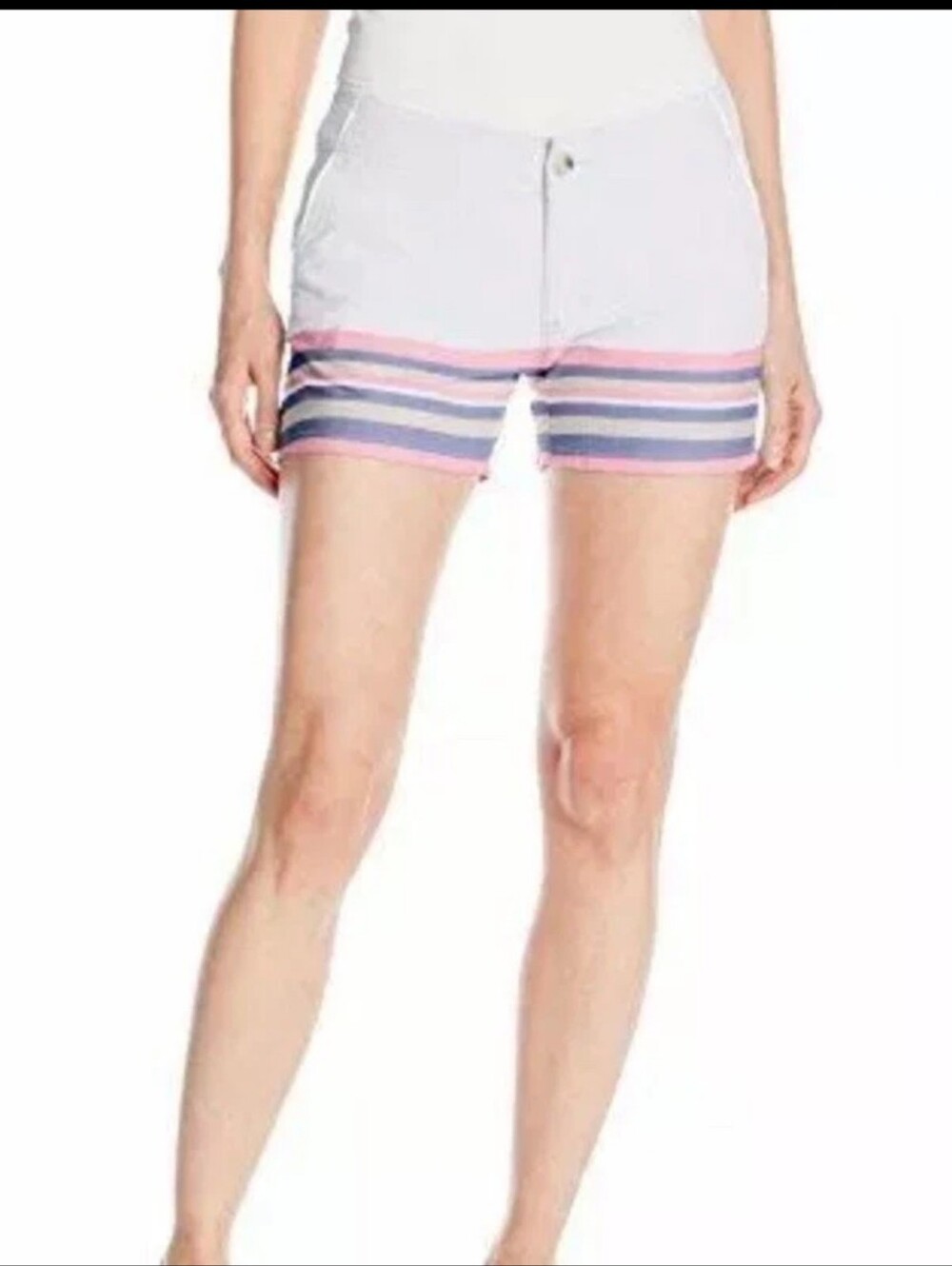 COLUMBIA PFG Solar Fade Pink & Blue Striped White UPF 30 | SZ 12